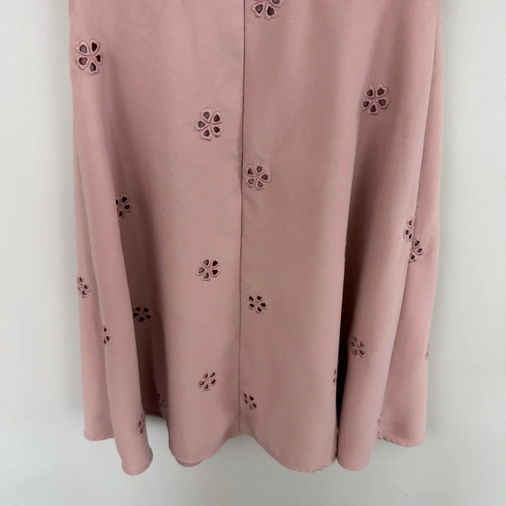 KATE SPADE Pink Floral Crepe Cutout Dress Size 4